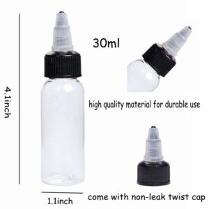 KingWei LDPE Plastic Extruded Liquid Bottle,Squeeze Bottle,Dropper,Dispensing Bottle,10 Pcs 1 oz Bottles,Laboratory wash Bottle,drip Bottle,Watercolor Pigment Bottle, Ink Discharge Bottle(