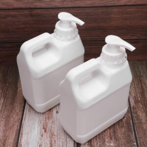 2pcs Plastic Empty Clear Commercial Jug Bottles Reagent Large Gallon Pump Bottle Handl Carboy Storage Water with Chemical L Lotion Hand Oils Creams Ml Lab