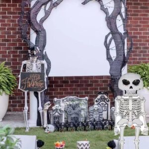 62.2" Skeleton Halloween Helium Balloons - Jumbo Skull Foil Balloon for Spooky Halloween Decoration Party Supplier 2pcs