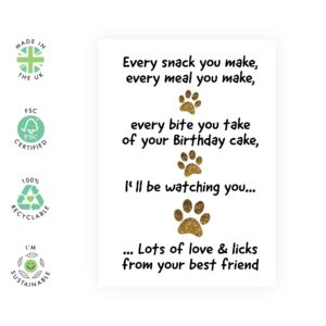 CENTRAL 23 Dog Birthday Card for Pet Owner - Happy Birthday Card from Dog - For Fur Parents - Cute Dog Dad Card - Vegan Ink - Made In The UK