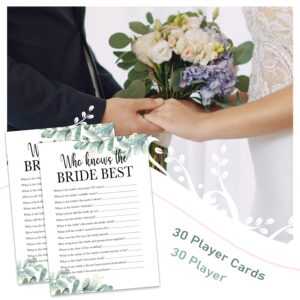 Bridal Shower Game, 30 Who Knows The Bride Best Cards, How Well Do You Know The Bride Bridal Wedding Shower or Bachelorette Party Game Who Knows The Best Does The Bride Couples Guessing Engagement