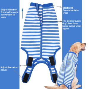 Sychien Dog Recovery Suit Post Surgery Shirt for Puppy,Small Female Male Wound Protective Suit,Blue S