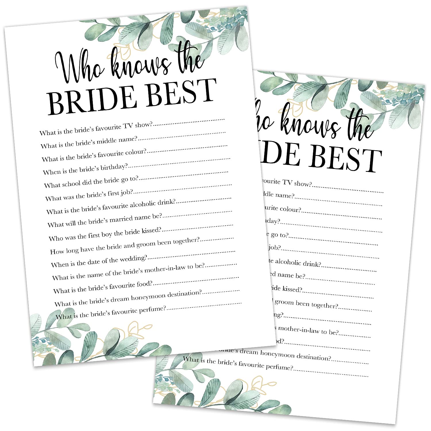 Bridal Shower Game, 30 Who Knows The Bride Best Cards, How Well Do You Know The Bride Bridal Wedding Shower or Bachelorette Party Game Who Knows The Best Does The Bride Couples Guessing Engagement