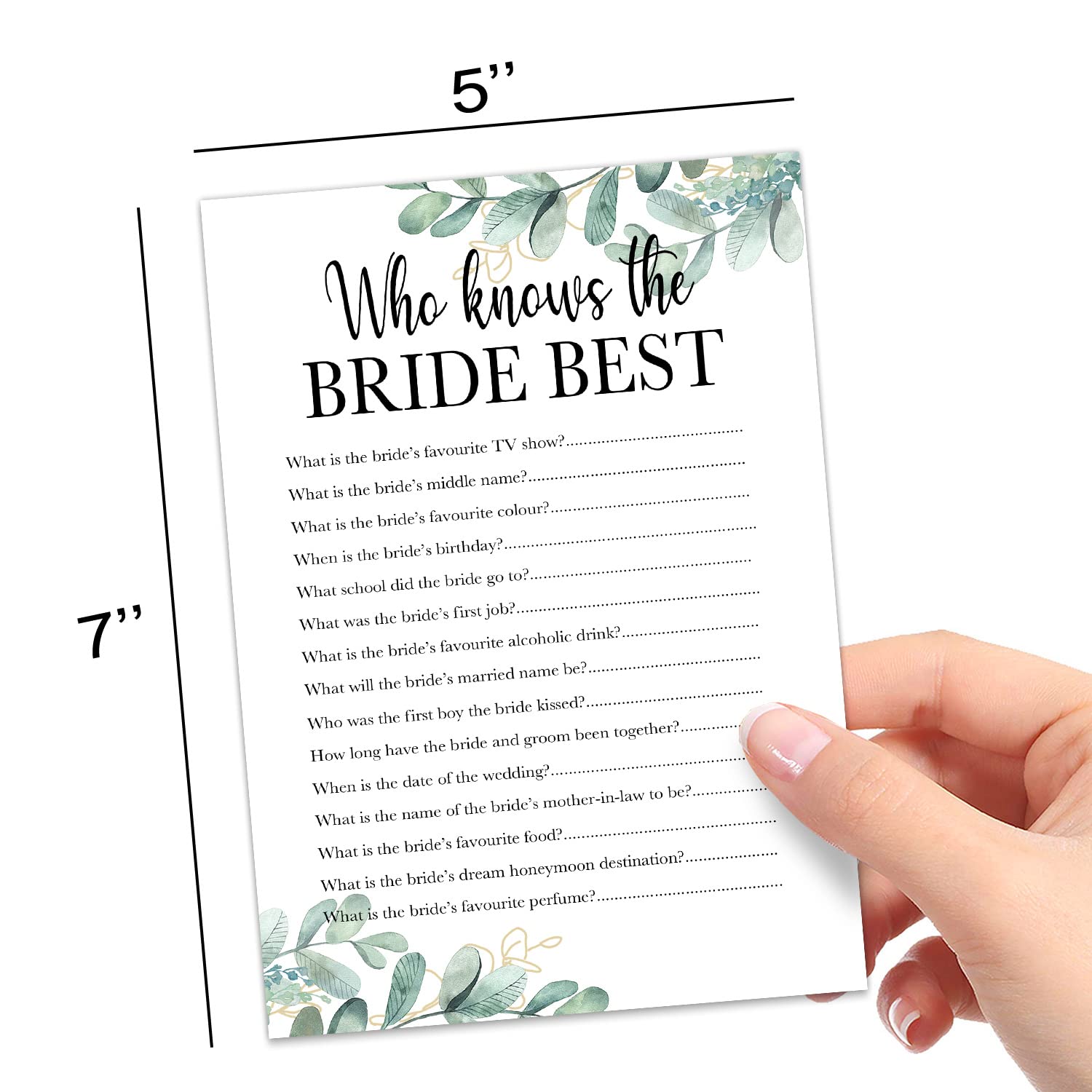 Bridal Shower Game, 30 Who Knows The Bride Best Cards, How Well Do You Know The Bride Bridal Wedding Shower or Bachelorette Party Game Who Knows The Best Does The Bride Couples Guessing Engagement