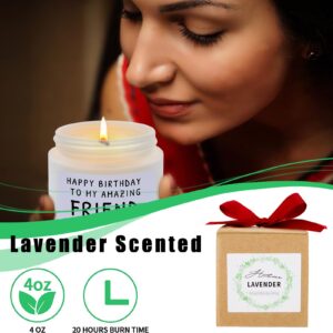 Happy Birthday Gifts for Friends Friendship Gift Funny Gift for Women Birthday Gifts for Best Friend, Coworker, Bestie Present Lavender Candle Gift for Mom, Christmas, Mothers Day Present