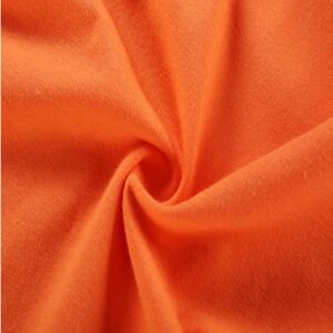 Orange Stretch Spandex T Shirt Knit Fabric Solid Cotton Spandex Knitting Jersey by The Yard Craft Fabric by Yard DIY Sewing Hobby Fabric for T-Shirt (Vermillion Orange, 1 Yard)