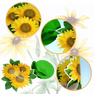 30PCS Sunflower Decorations Hanging Swirls Spring Summer Party Supplies Sun Flowers Party Foil Ceiling Wall Decor for Baby Shower Birthday Party Favors