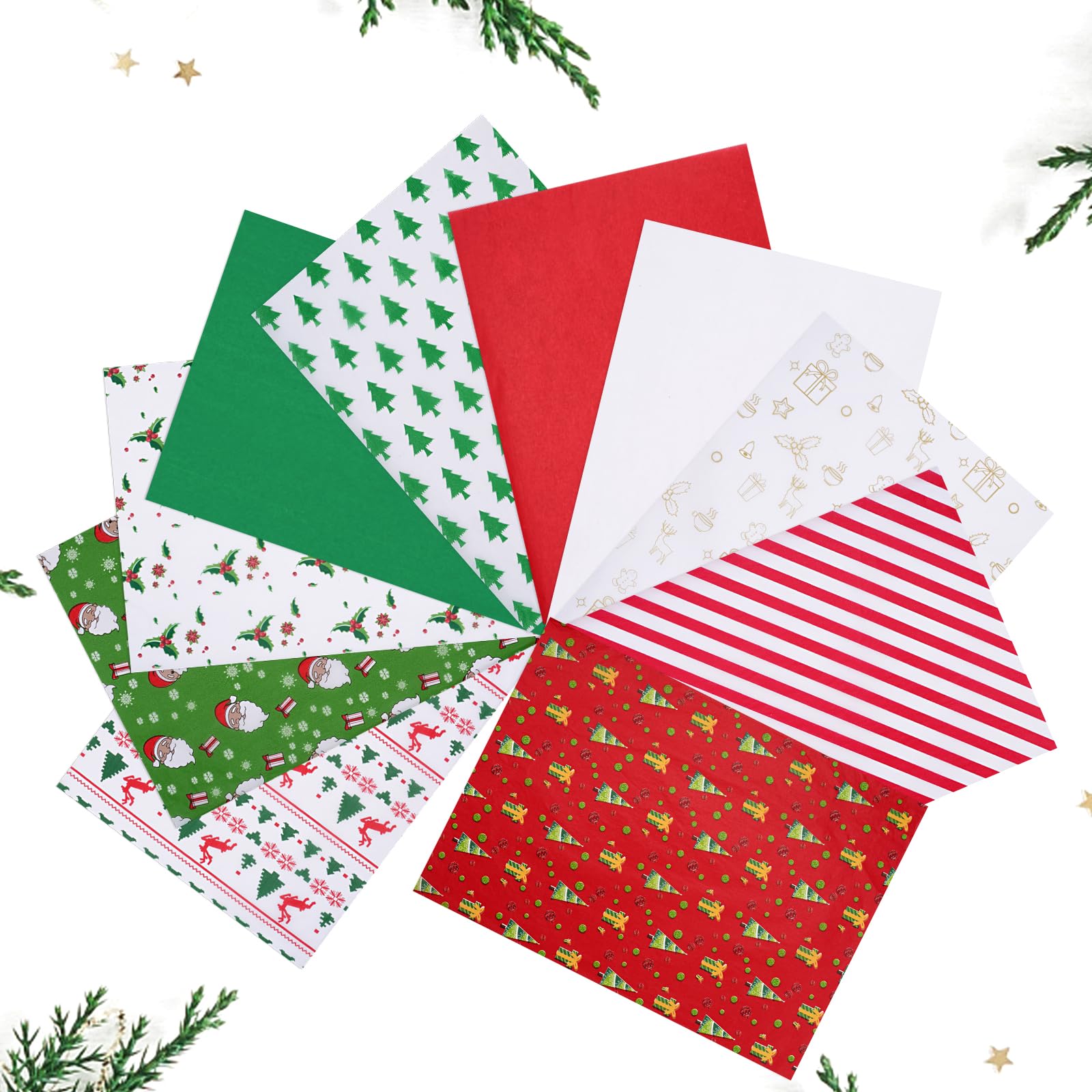 Blisstime 100 Sheets Tissue Paper, 19.7" X 13.8" Christmas Tissue Paper for Gift Bags, Xmas Tissue Paper for Gift Wrapping and DIY Gift Bags, Christmas Presents, Holiday Crafts (100)