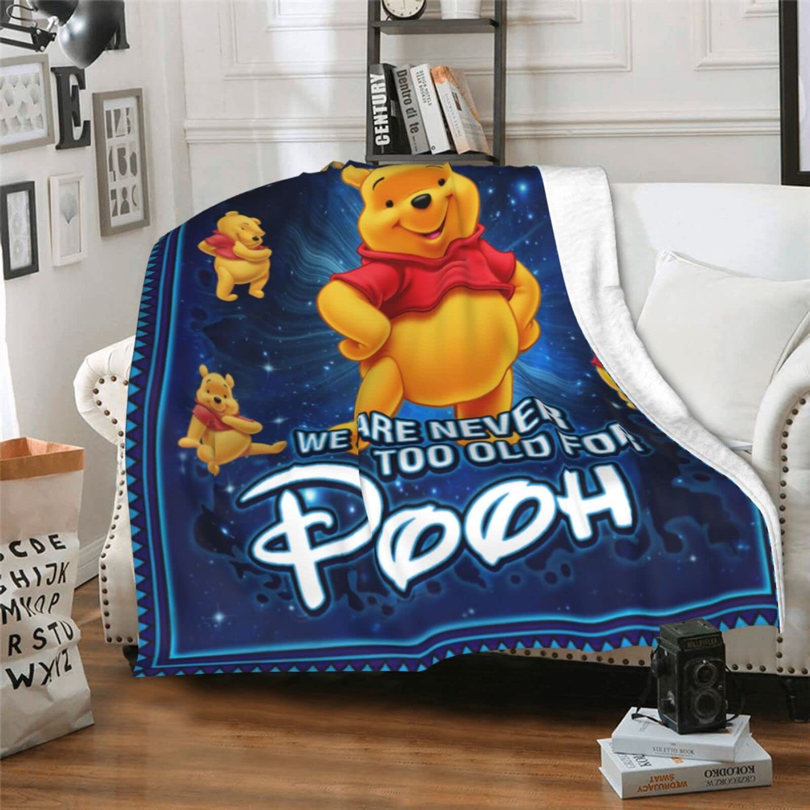 EVAGMG Cute Blanket Boys Girls Blankets Flannel Fleece Bear Throw Best Friend Super Soft Cozy Warm Plush Bedding 60''x50'' Cartoon#-2