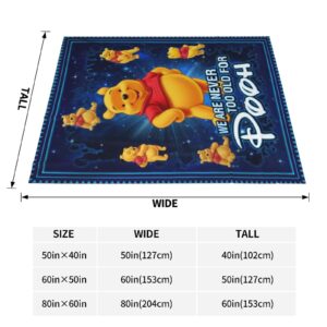 EVAGMG Cute Blanket Boys Girls Blankets Flannel Fleece Bear Throw Best Friend Super Soft Cozy Warm Plush Bedding 50''x40''