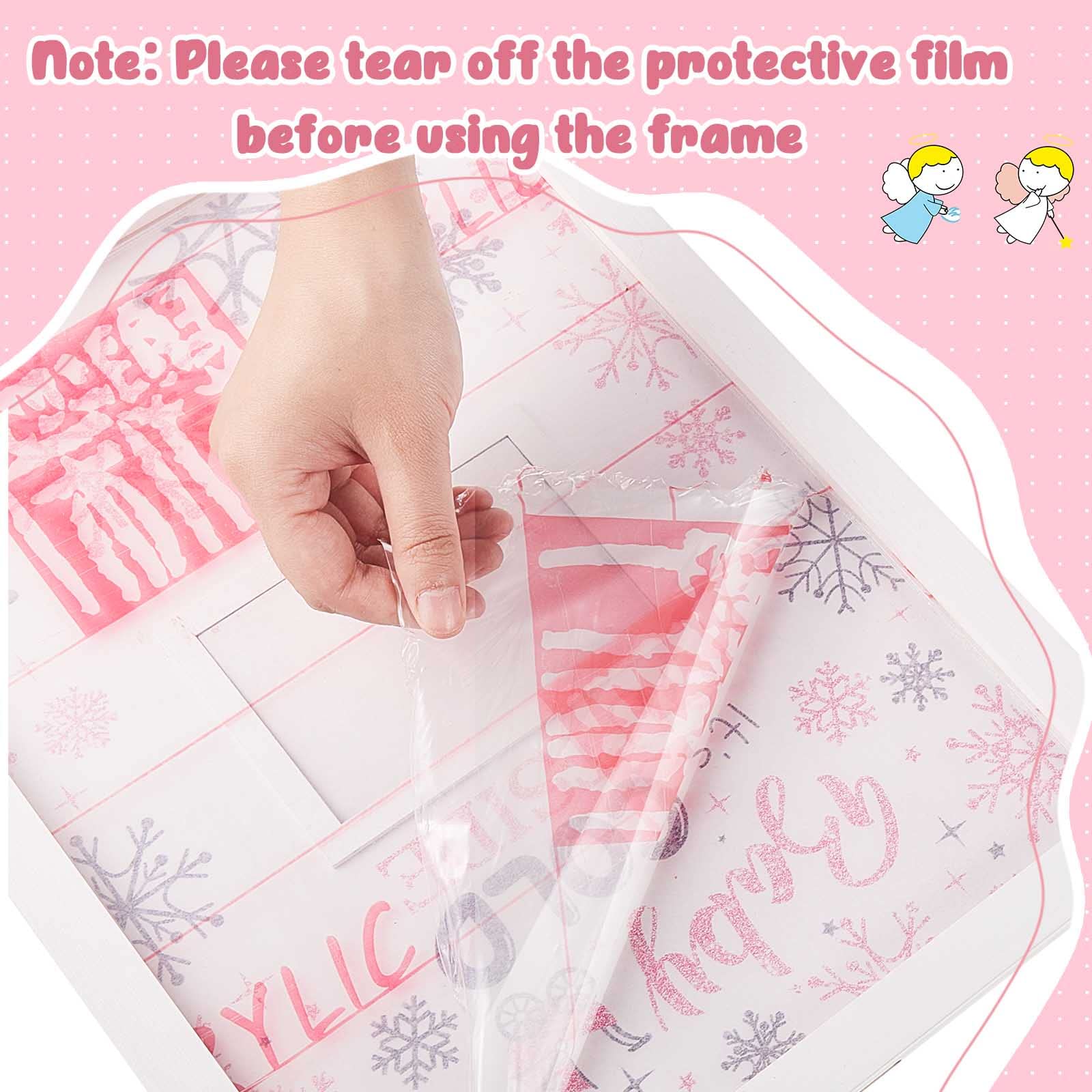 Taiyin 65 Pcs Baby Shower Guest Book Alternative Baby It's Cold Outside Snowflake Baby Shower Favors Picture Frame Baby Shower Decors for Baby Shower Birthday Christmas(Pink Theme Style)