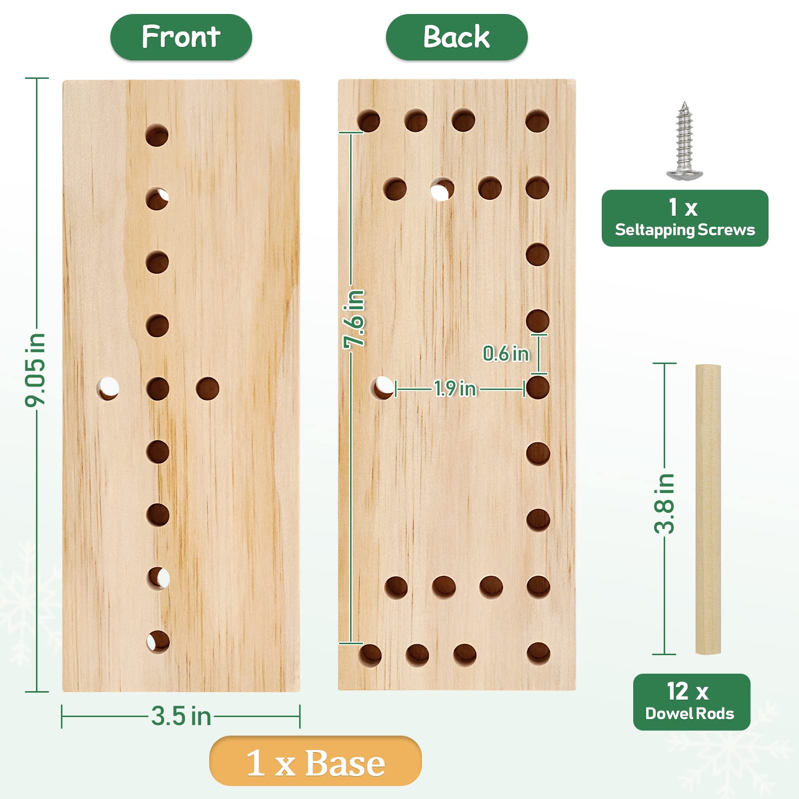 Creproly Bow Maker for Ribbon Wreaths, 2-in-1 Double Sided Wooden Hair Bow Making Tool for Crafts DIY Decoration for Christmas Halloween Holiday (New Style1)