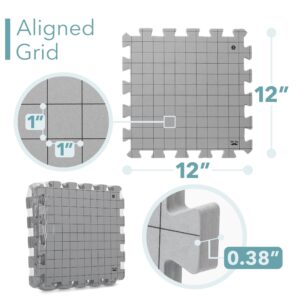 Mr. Pen- Interlocking Blocking Mats, 12”x12”, 4 Pack, Blocking Mats for Knitting & Crochet Projects with 50 T-Pins, Knitting Blocking Mats and Pins, Crochet Blocking Board for Crocheting