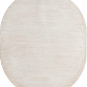 Rugs.com Finsbury Collection Rug – 7' 10 x 10' Oval Ivory Medium Rug Perfect for Living Rooms, Large Dining Rooms, Open Floorplans