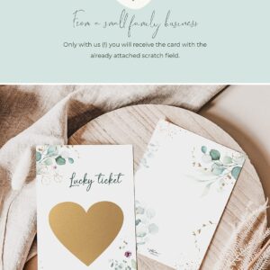 Joli Coon Will you be my bridesmaid scratch card - Bridesmaid proposal with envelope - Eucalyptus