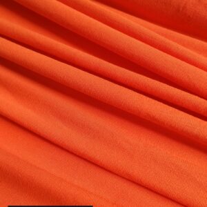 Orange Stretch Spandex T Shirt Knit Fabric Solid Cotton Spandex Knitting Jersey by The Yard Craft Fabric by Yard DIY Sewing Hobby Fabric for T-Shirt (Vermillion Orange, 1 Yard)