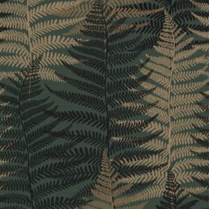 JiffDiff Botanical Fern Wallpaper Peel and Stick Leaf Wallpaper Green Grunge Ferns Removable Wallpaper Botanical Greenery Wallpaper Self Adhesive 17.73" x 393.7" Covering 47.36 sq.ft