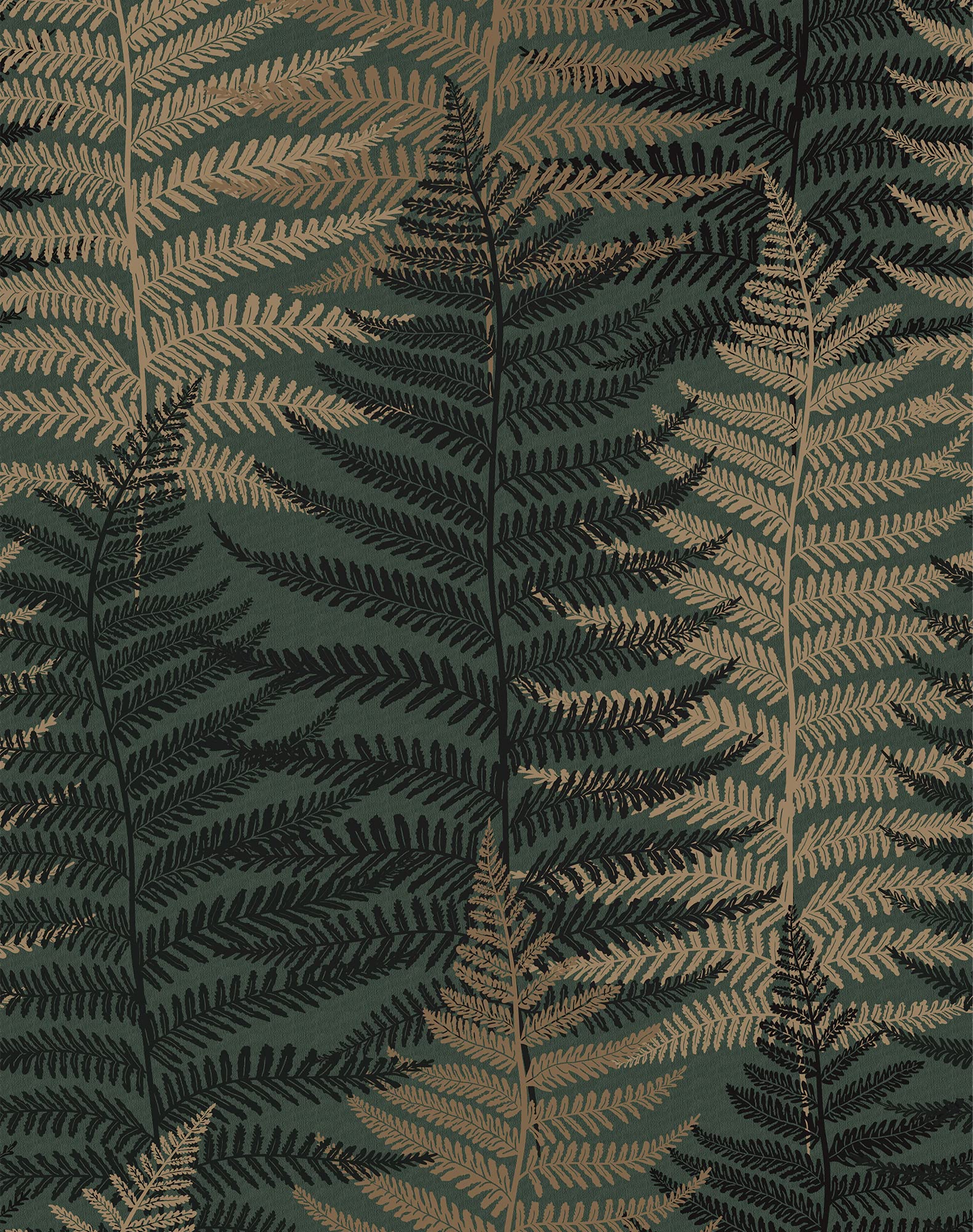 JiffDiff Botanical Fern Wallpaper Peel and Stick Leaf Wallpaper Green Grunge Ferns Removable Wallpaper Botanical Greenery Wallpaper Self Adhesive 17.73" x 393.7" Covering 47.36 sq.ft