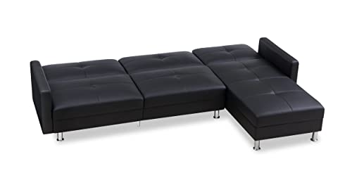 Gold Sparrow Davenport Sectional, Black