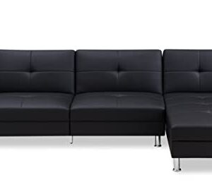 Gold Sparrow Davenport Sectional, Black