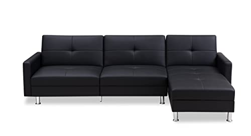 Gold Sparrow Davenport Sectional, Black