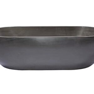 Eden Bath Rounded Corners Rectangular Concrete Vessel Sink (Charcoal)