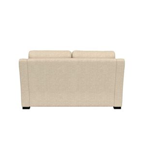 Hillsdale York Modern Upholstered Loveseat Fabric Sofa, Sand