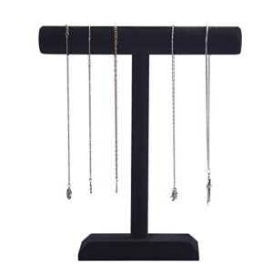 pangkeep necklace holder,black velvet jewelry display stand for selling,13.8 inches tall jewelry holder.