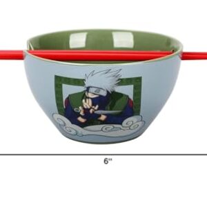 Bioworld Naruto Kakashi 20 oz Ramen Bowl With Chopsticks