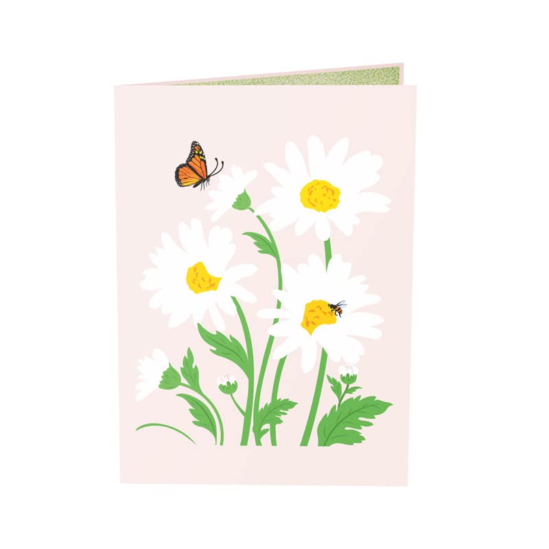 UNIPOP Daisy Pop Up Card, Birthday Card for Daughter, Flower Pop Up Card, Daisy Birthday Card, Birthday Card for Wife, Daisy Greeting Card