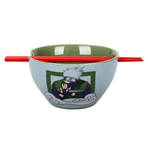 bioworld naruto kakashi 20 oz ramen bowl with chopsticks