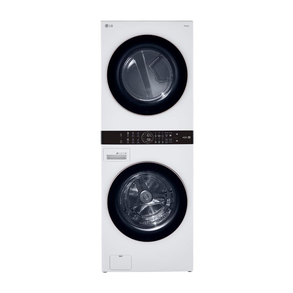 LG WKG101HWA Front Load White Stacked Unit with 4.5 cu. ft. Washer & 7.4 cu. ft. Dryer