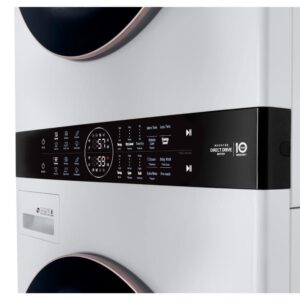 LG WKG101HWA Front Load White Stacked Unit with 4.5 cu. ft. Washer & 7.4 cu. ft. Dryer