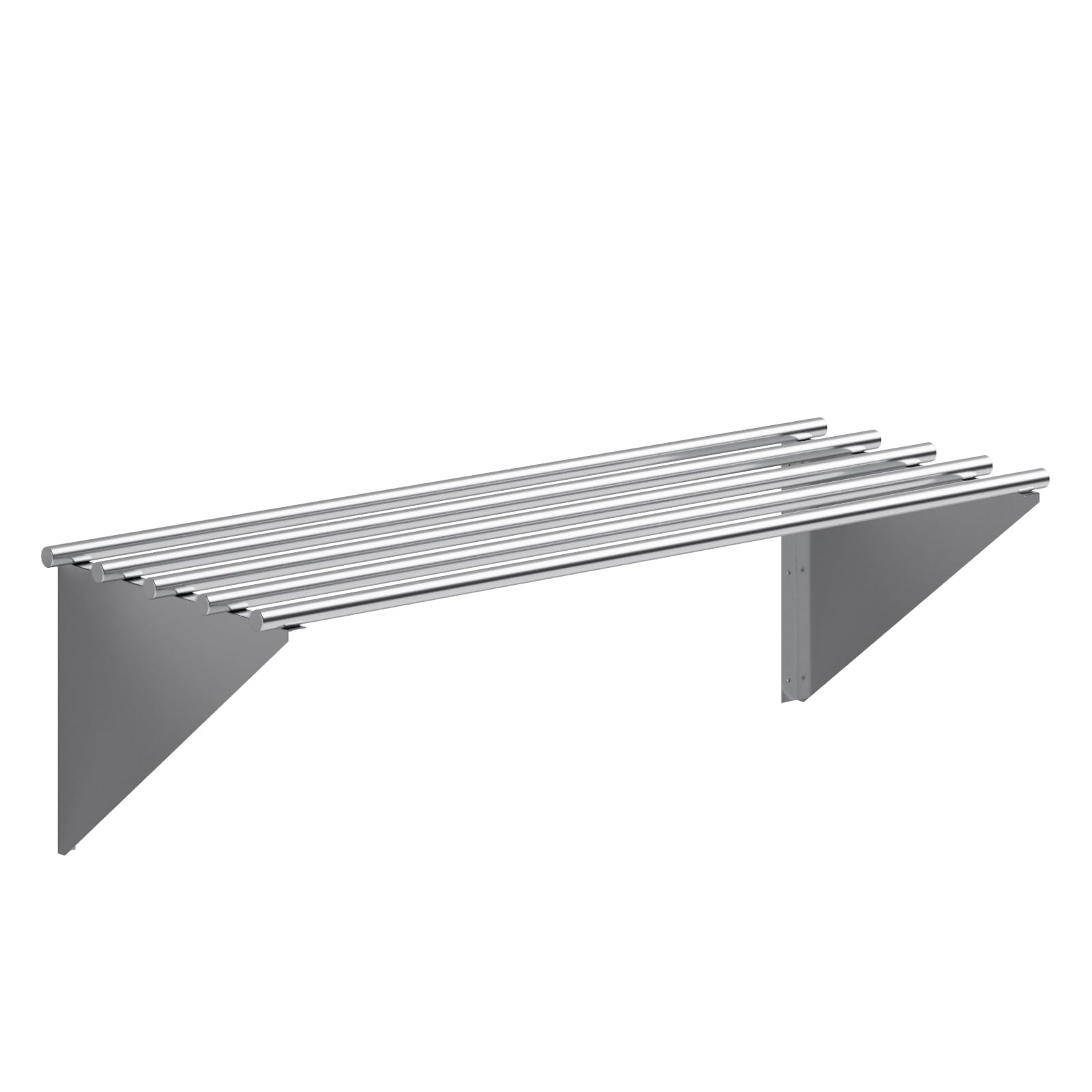 AmGood 48" Long X 18" Deep Stainless Steel Tubular Wall Shelf | NSF Certified | Appliance & Equipment Metal Shelving | Kitchen, Restaurant, Garage, Laundry, Utility Room