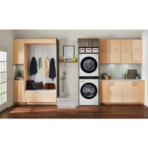 LG WKG101HWA Front Load White Stacked Unit with 4.5 cu. ft. Washer & 7.4 cu. ft. Dryer