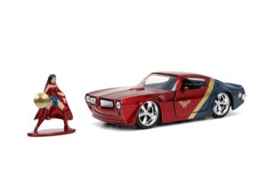 jada toys wonder woman 1:32 1972 pontiac firebird die-cast car w/ 1.65" wonder woman figure