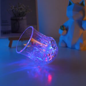 2 Packs Flash Light Up Cups Liquid Activated Multicolor LED Glasses Fun Light Up Drinking Shot Glasses,Glowing Wine Glasses Led Flashing Cups,Favors Adults Shot Cups for Party,Bar,Disco