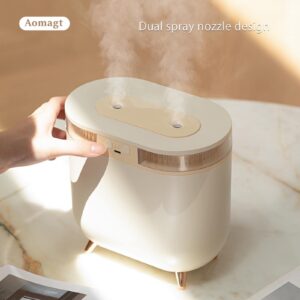 Aomagt Humidifiers for Bedroom, Nursery, Office, Plants,2L Cool Mist, Auto-Shut Off, Super Quiet, Brilliant 7 Colors Light, Top Fill, Lasts Up To 25 Hours,Easy to Clean