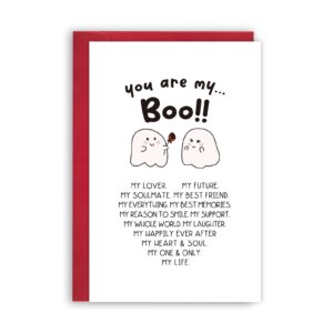 ulbeelol you are my boo card, halloween love card, halloween anniversary card, funny halloween card for husband boyfriend...