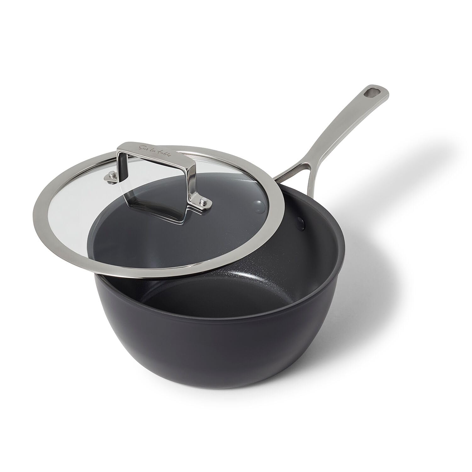 Sur La Table Classic Hard Anodized Ceramic Nonstick Saucepan, Aluminum