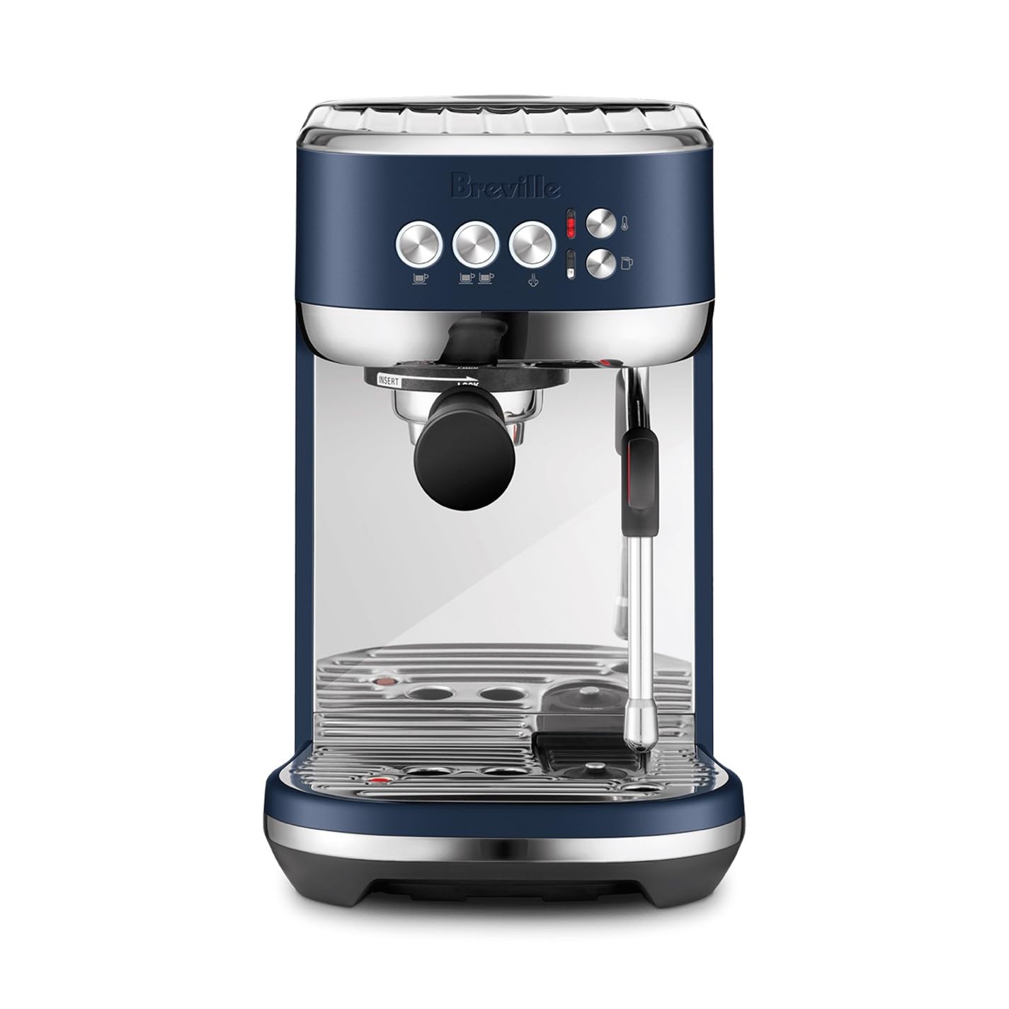 Breville the Bambino Plus Espresso Machine with Auto Milk Frother, Espresso Maker with Seconds Heat Up, Cappuccino & Latte Machine for Home, BES500DBL, Damson Blue