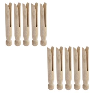 mcredy wood clothespins,10 pcs round wooden old fashioned traditional clothes pegs