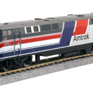 Kato USA Model Train Products HO GE P42 Amtrak Dash 8" Phase III #160 w/ 50th Anniversary Logo, Red, Silver, Blue (37-6116)