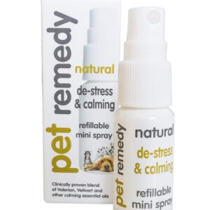 Pet Remedy Natural De-Stress & Calming Spray for Dogs, Cats, and Other Nervous Pets; Aids with Anti-Anxiety, Separation-Anxiety, Travel Size; 15ml (Bundle of 3)