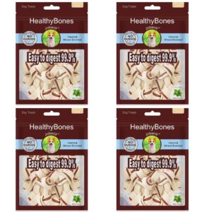 urbanx healthybones beef rawhide free healthy mini chews for french bulldog and other med companion dogs great foods for training rewards, 28 count