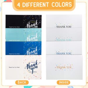 Leitee 4 Pcs Big Thank You Card with Envelope Large Appreciation Cards 17 x 12'' Thank You Card Oversize Group Team Card for Doctor Teacher (Classic)