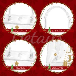 24 Pcs Christmas Clear Gift Bags with Bow Ribbon PVC Party Favor Bags with Handles 7.8 x 7.8 x 3.1" Plastic Gift Wrap Tote Bags for Retail Christmas Wedding Birthday Baby Shower Party Favors