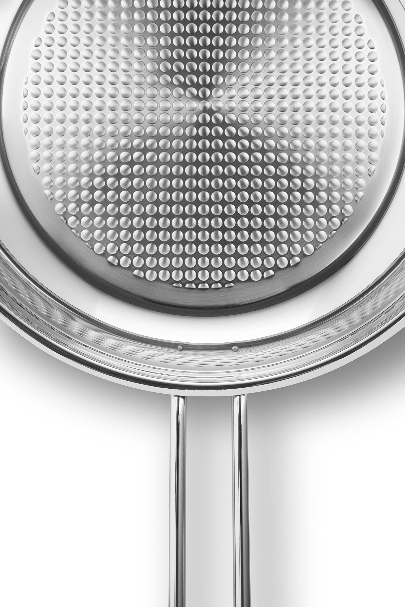 Eva Trio | Frying pan Ø 28 SS honeycomb | With "waffle bottom" - a special pattern that prevents food from baking | stainless steel