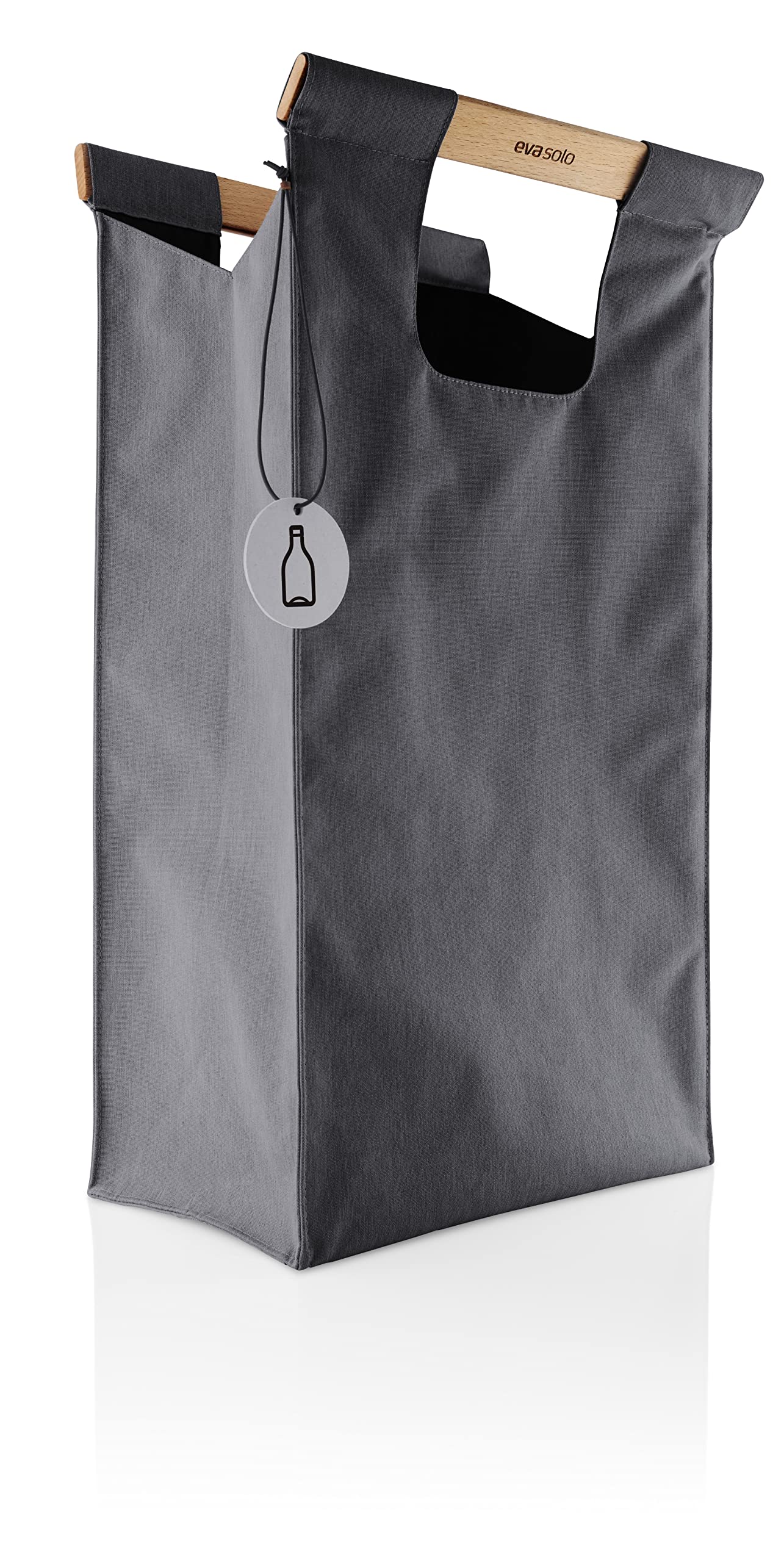 Eva Solo | Waste Separation Bag 7.4 Gallon (28 litres) | Beechwood Handles with Magnet Closure | Robust Stable Waste Separation Bag | Dark Grey