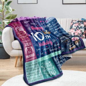 Qotuty 9 Year Old Girl Gifts Blanket 50"x60", Birthday Gifts for 9 Year Old Girl Throw Blanket